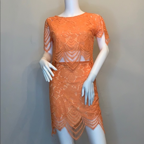 For Love And Lemons Dresses & Skirts - For Love and Lemons Guava Lace Set